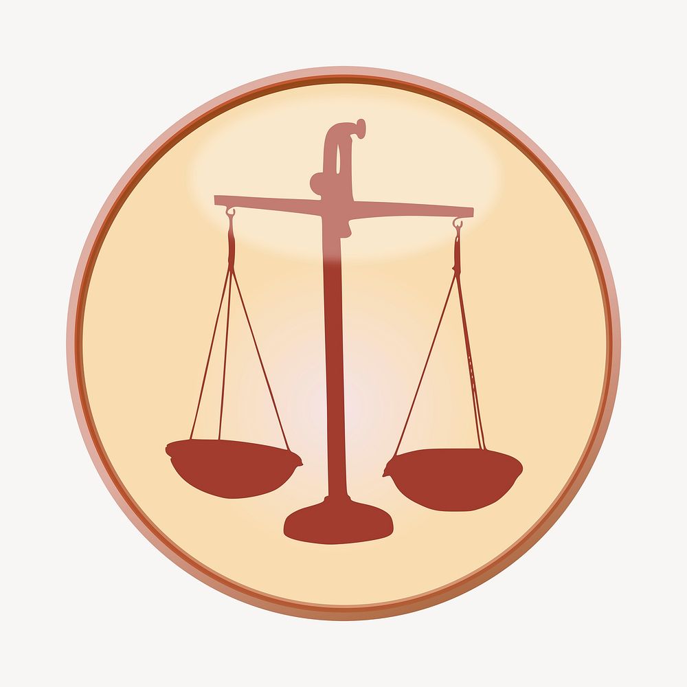 Scales of Justice clipart, illustration psd. Free public domain CC0 image.