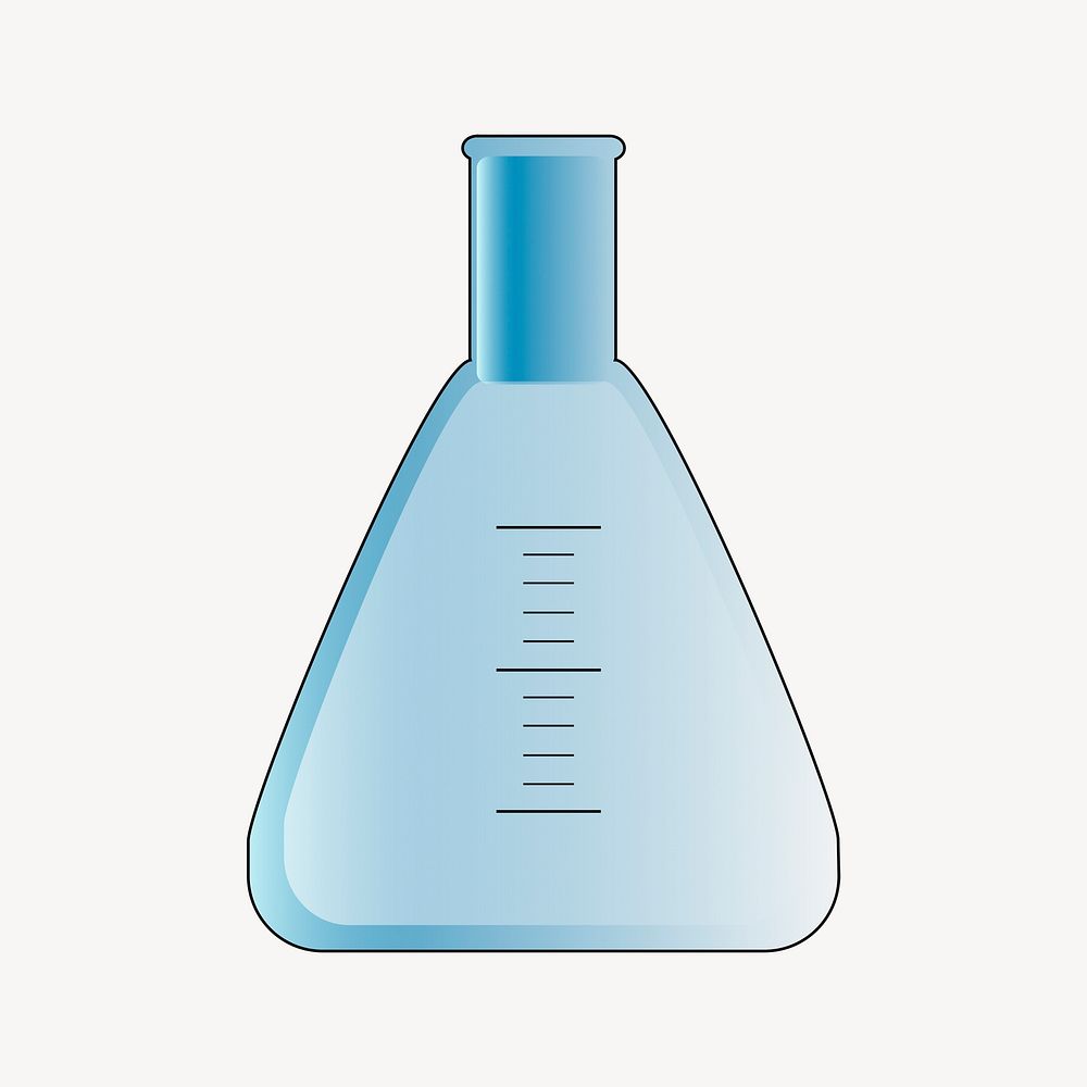 Science beaker clipart, illustration vector. Free public domain CC0 image.