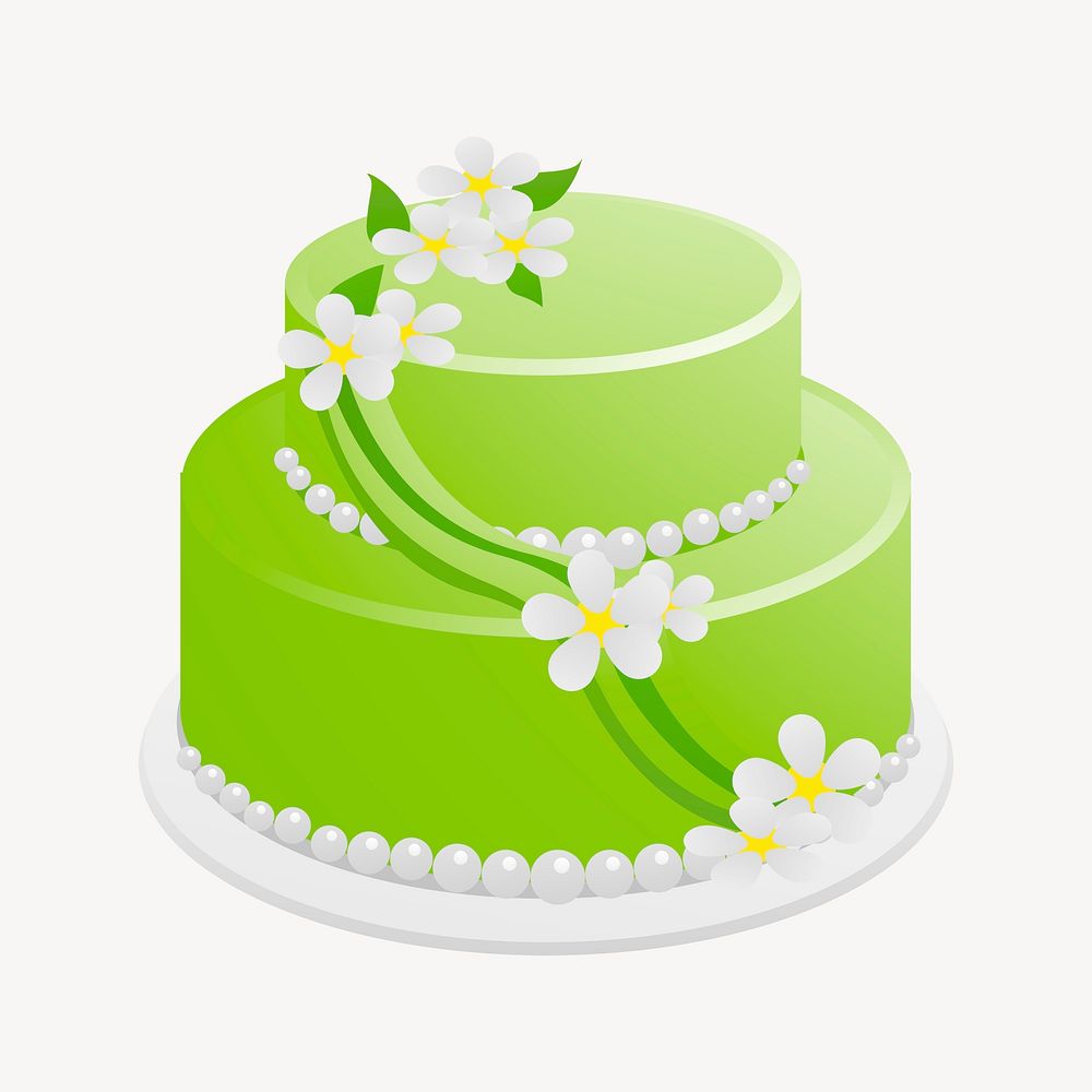 Wedding cake clipart, illustration psd. Free public domain CC0 image.