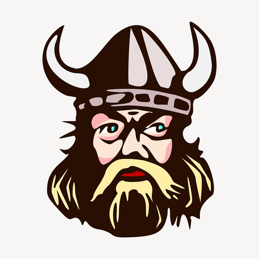 Viking man clipart, illustration. Free public domain CC0 image.