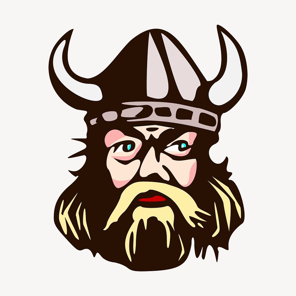 Viking man clipart, illustration psd. Free public domain CC0 image.