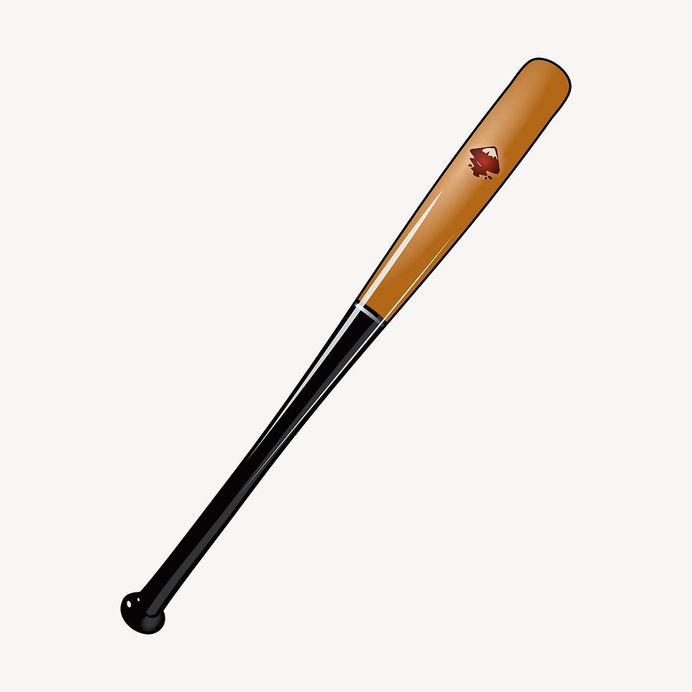 Baseball bat clipart, illustration psd. Free public domain CC0 image.