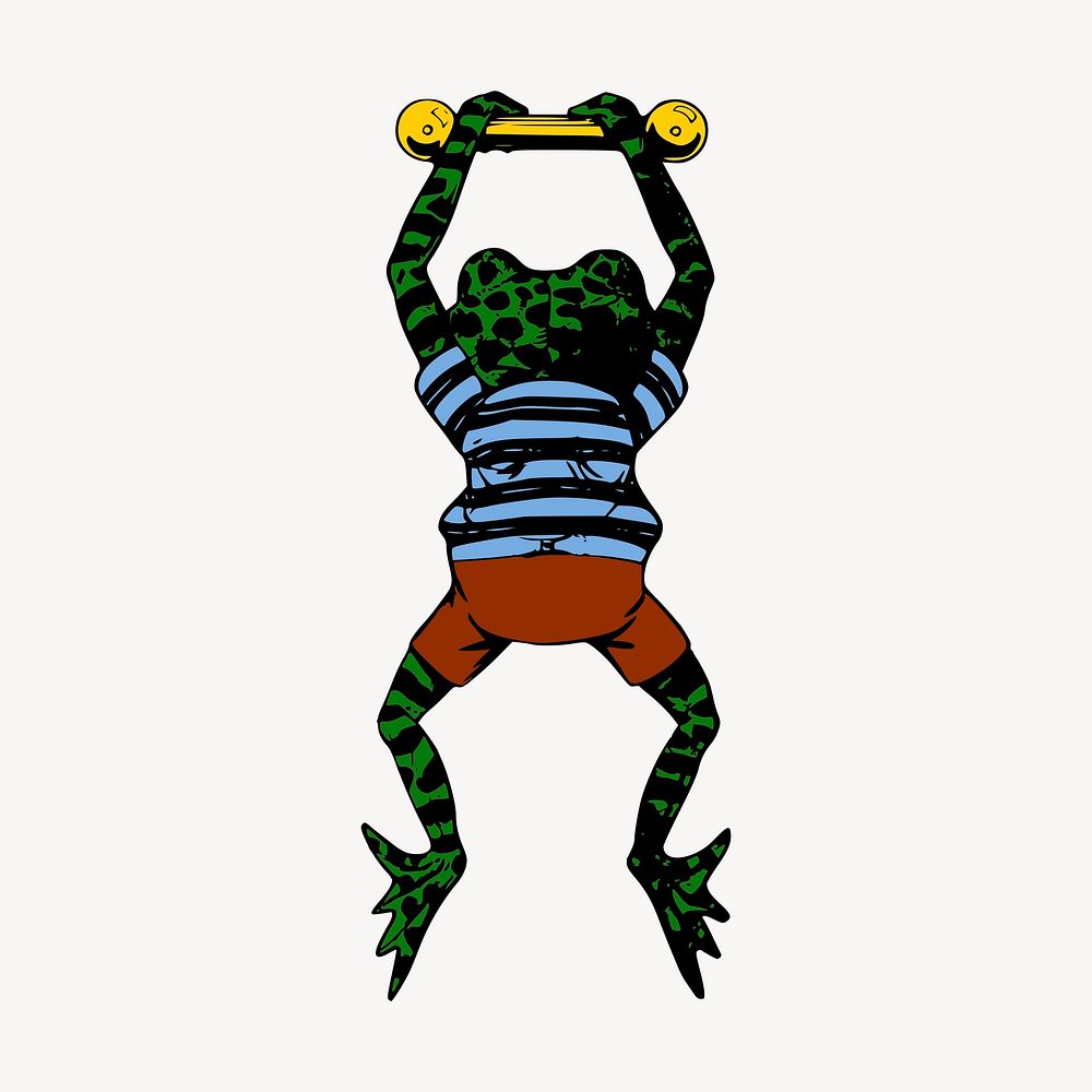 Frog cartoon clipart, illustration psd. Free public domain CC0 image.
