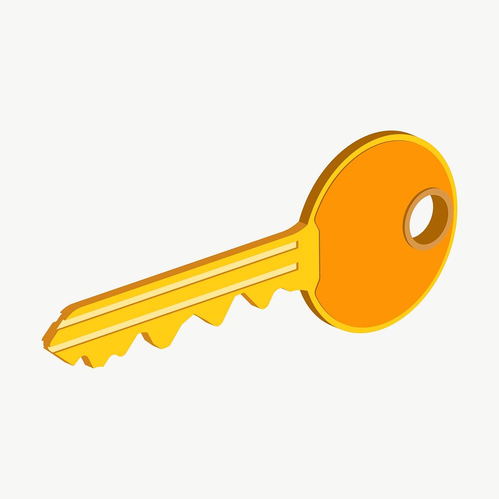 Key clipart, illustration vector. Free public domain CC0 image.