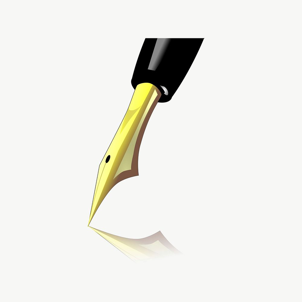 Fountain pen clipart, illustration vector. Free public domain CC0 image.