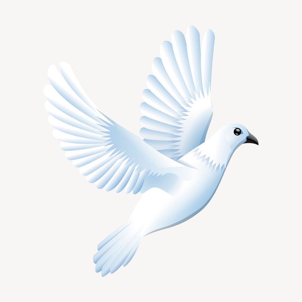 Flying dove clipart, illustration. Free public domain CC0 image.