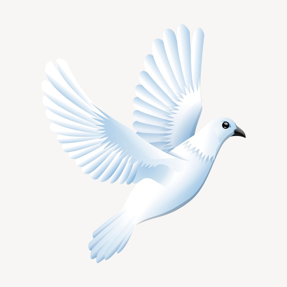 Flying dove clipart, illustration psd. Free public domain CC0 image.