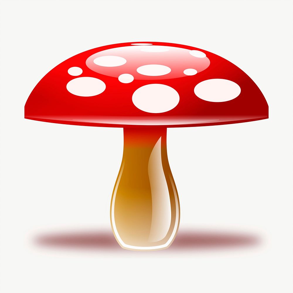 Wild mushroom clipart, illustration vector. Free public domain CC0 image.