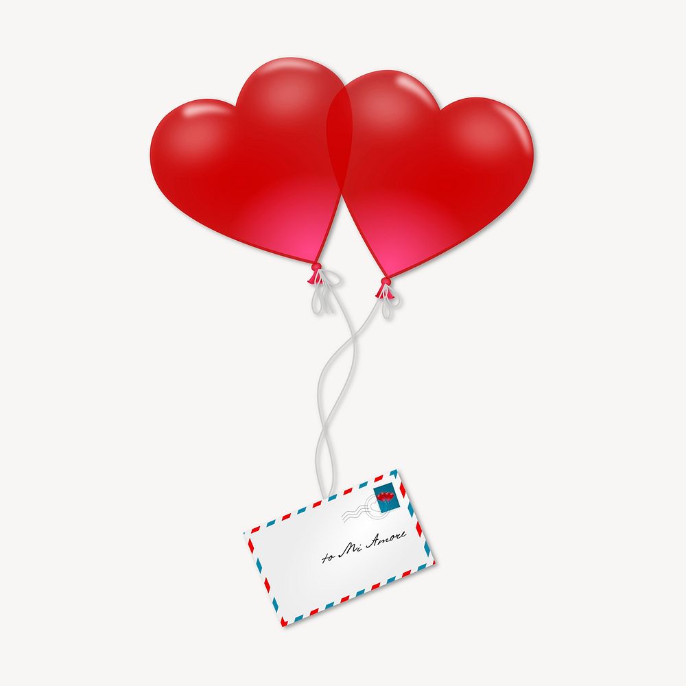 Love letter clipart, illustration psd. Free public domain CC0 image.