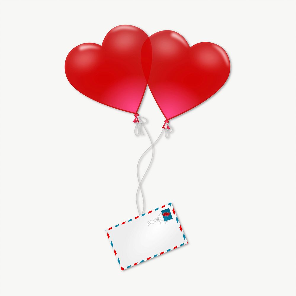 Love letter clipart, illustration vector. Free public domain CC0 image.