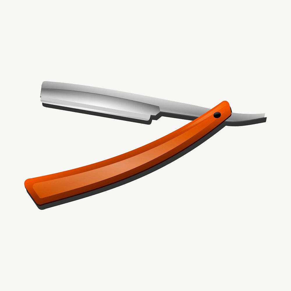 Shaving knife clipart, illustration vector. Free public domain CC0 image.