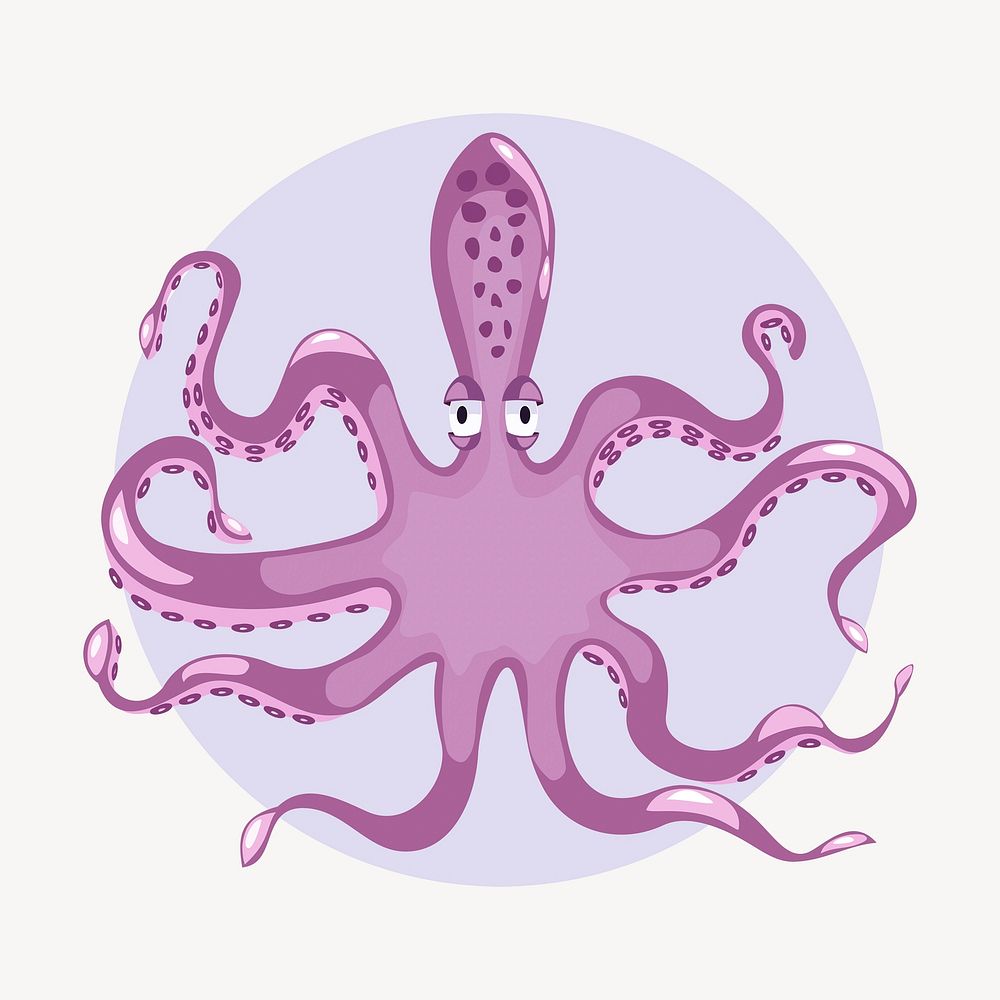 Octopus clipart, illustration. Free public domain CC0 image.
