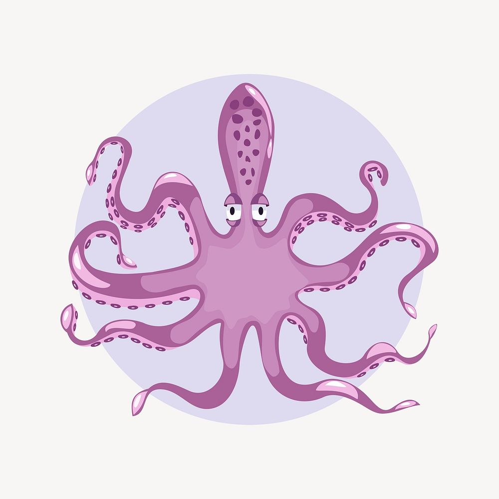 Octopus clipart, illustration psd. Free public domain CC0 image.