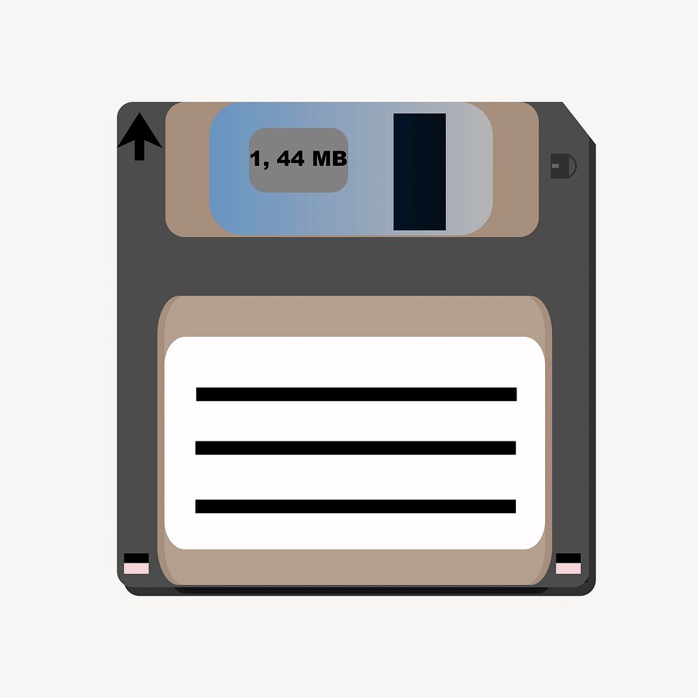 Floppy disk clipart, illustration vector. Free public domain CC0 image.