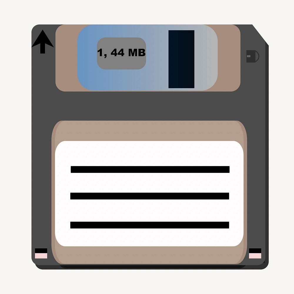 Floppy disk clipart, illustration. Free public domain CC0 image.