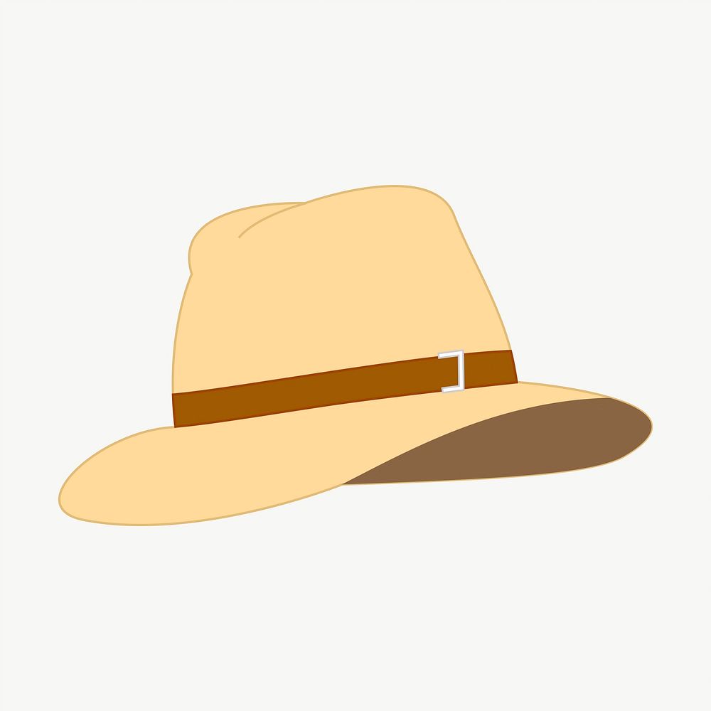 Panama hat clipart, illustration vector. Free public domain CC0 image.