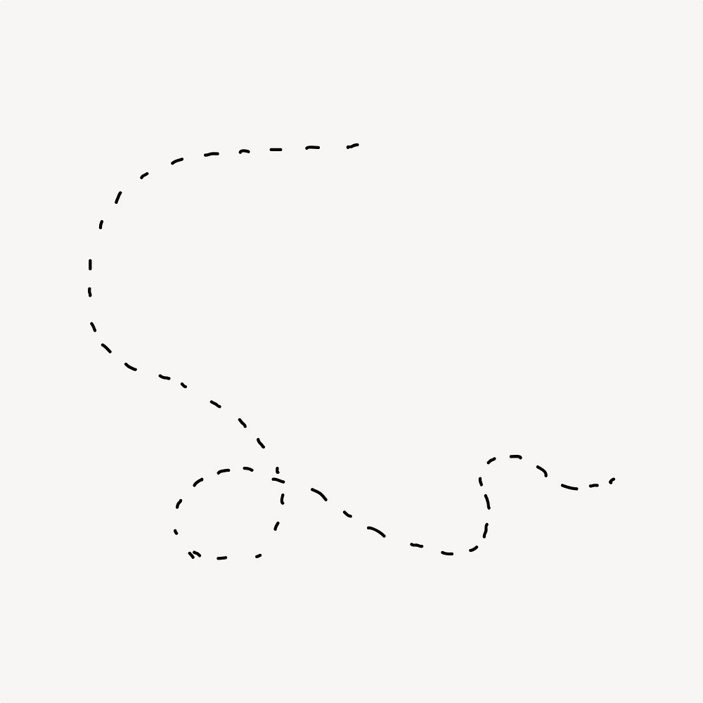 Cute dotted line, doodle element