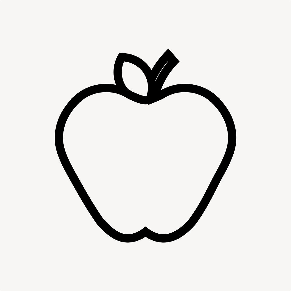 Apple icon, education, fruit illustration