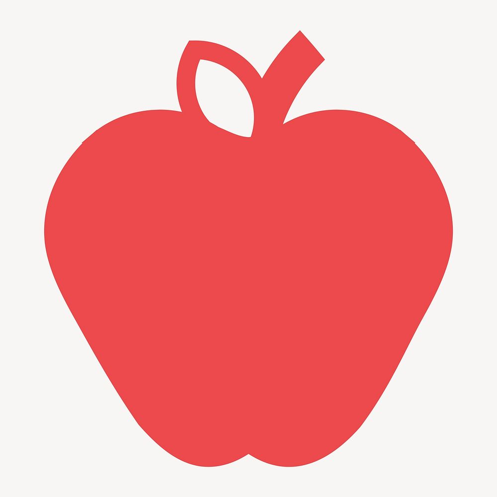 Apple icon, education, fruit illustration vector