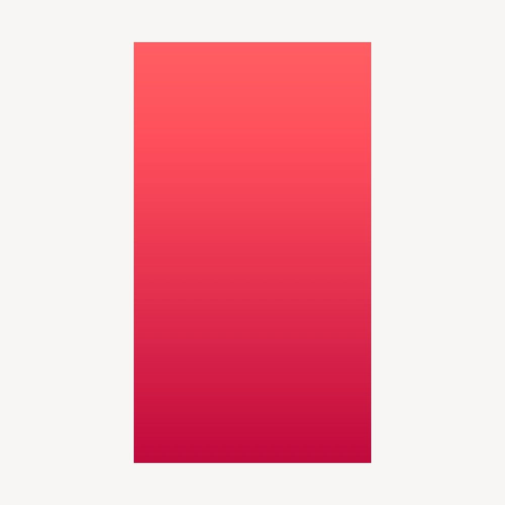 Gradient red collage element, rectangle design vector