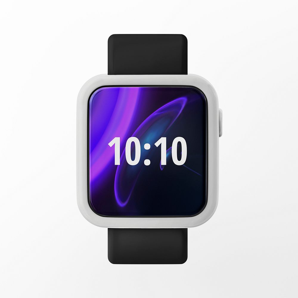 Smartwatch screen mockup, realistic digital device design psd