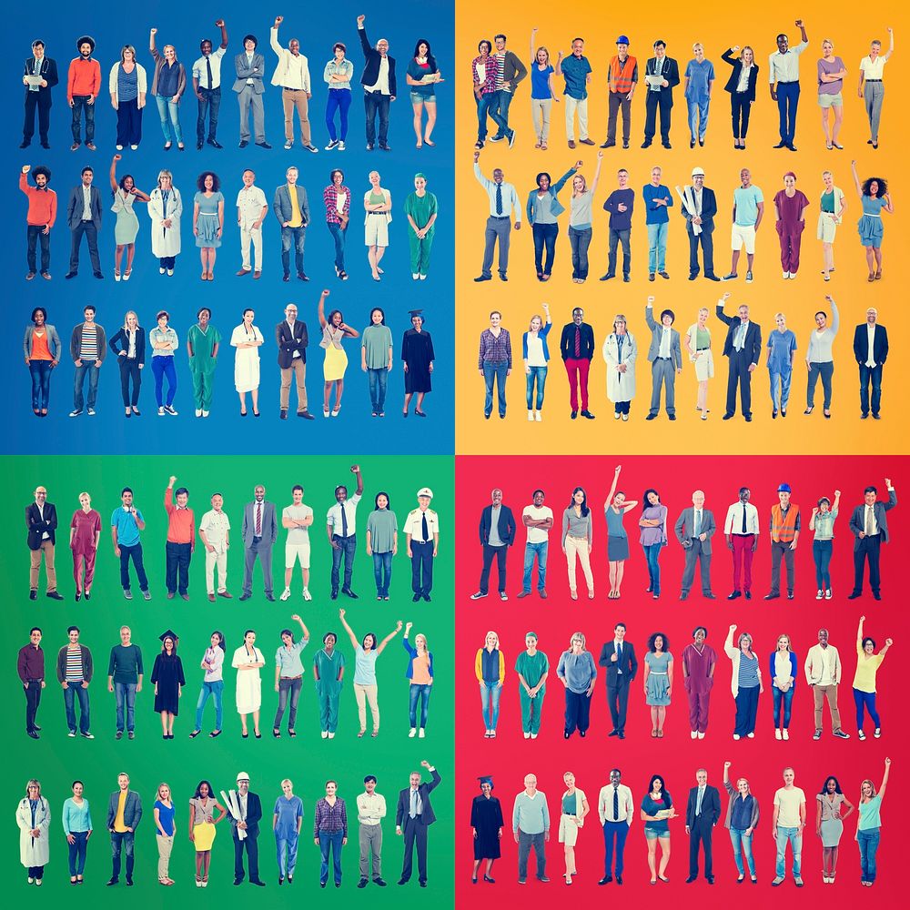 Jobs People Diversity Work Multiethnic Group Concept