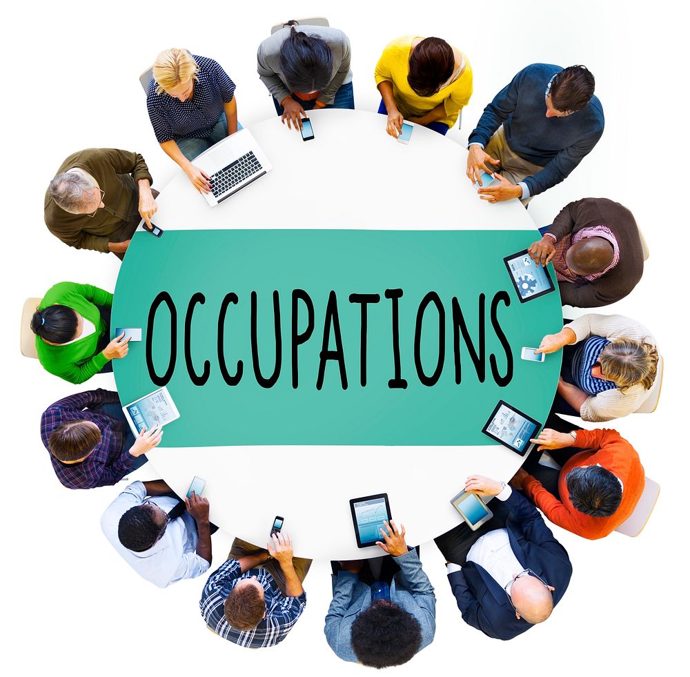 Occupations Career Job Employment Hiring Recruiting Concept