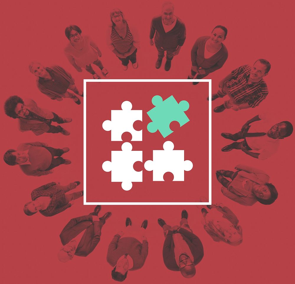 Jigsaw Puzzle Partnership Teamwork Team Concept