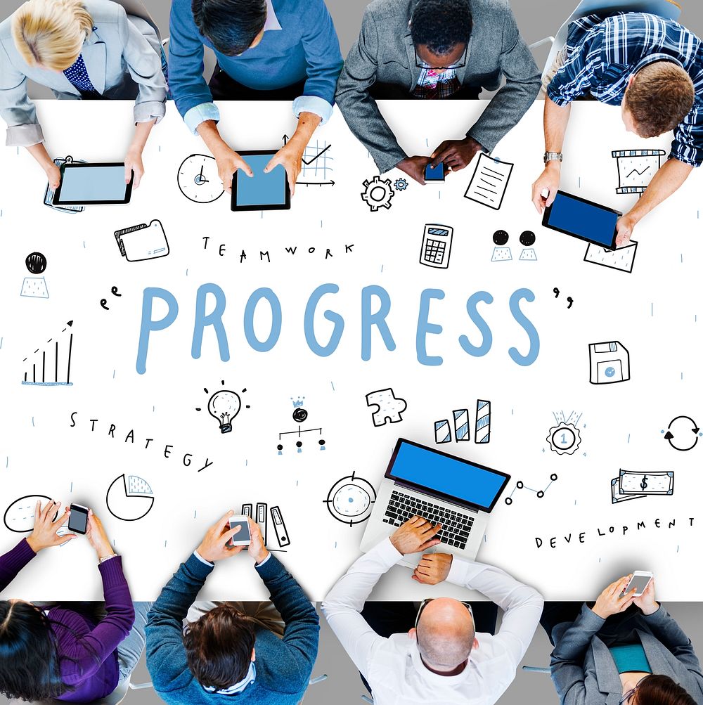 Marketing Business Corporation Progress Concept