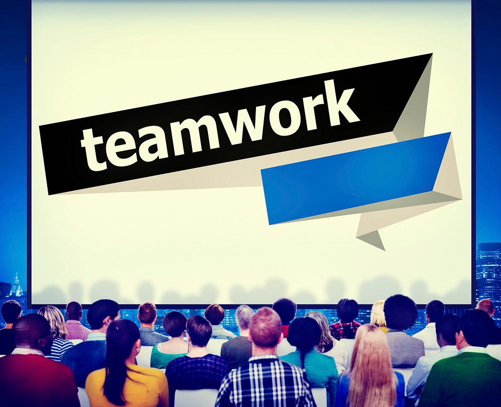 Team Corporate Teamwork Collaboration Assistance Concept