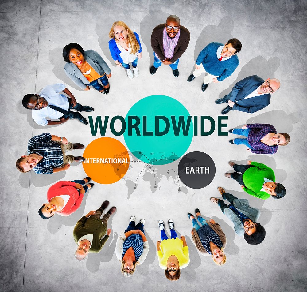 Worldwide International Earth Networking Connection Concept