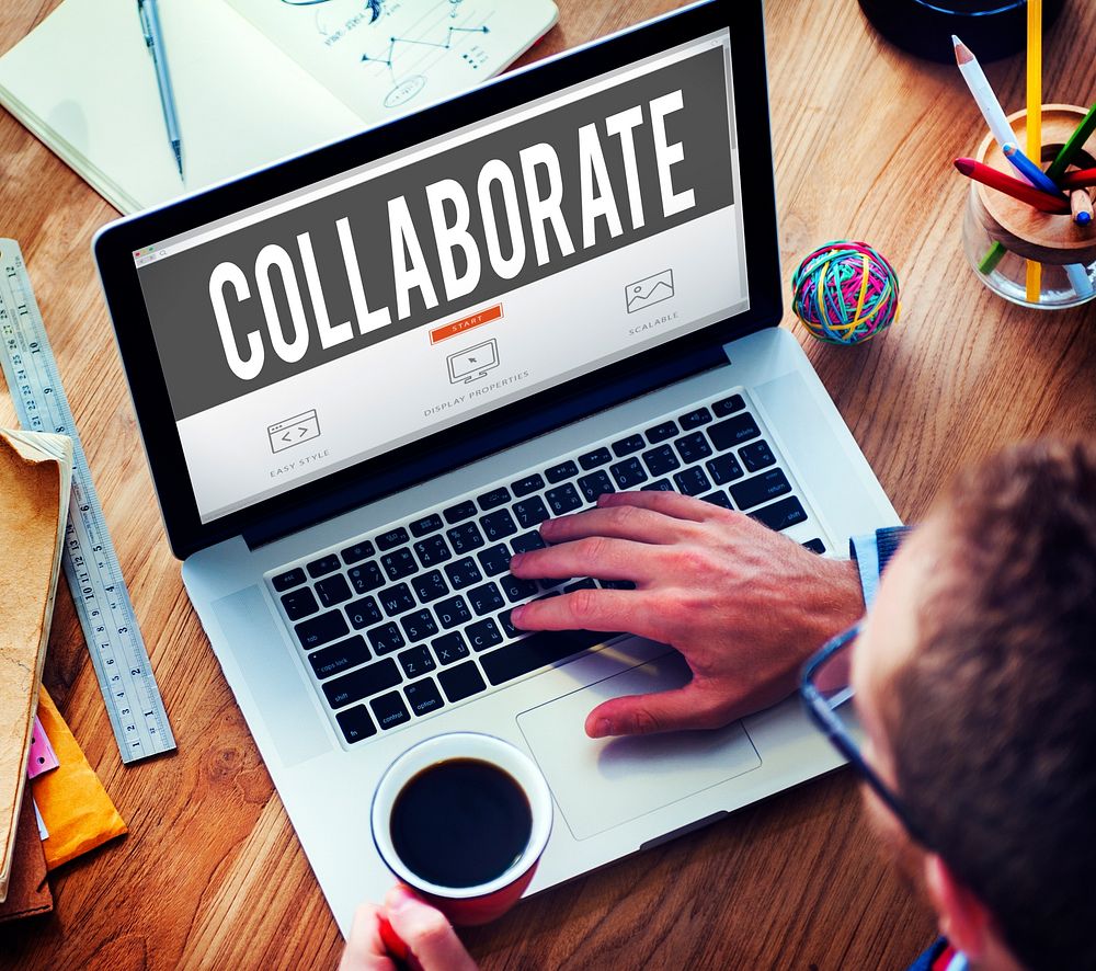 Collaborate Corporate Connection Team Support Concept