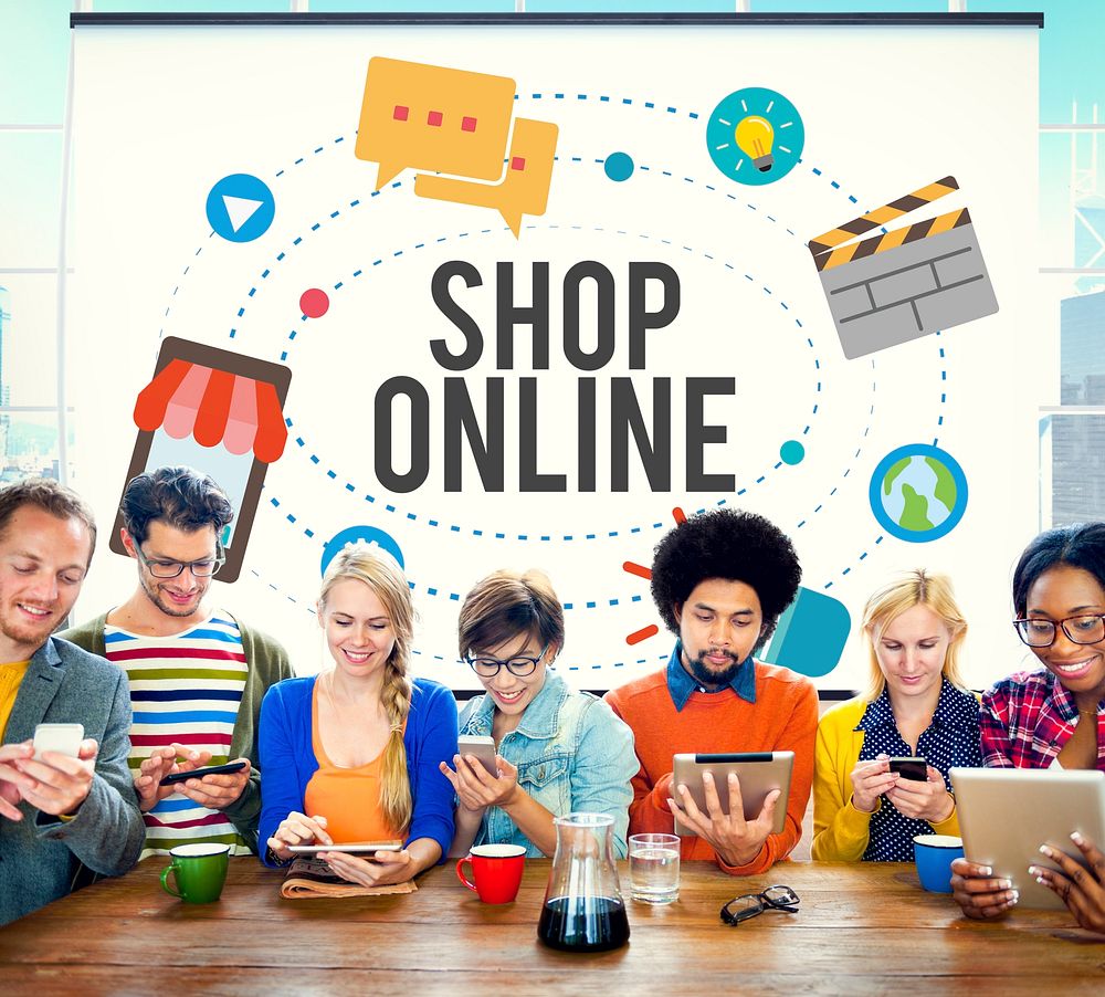 Shop Online E-commerce Marketing Business Concept