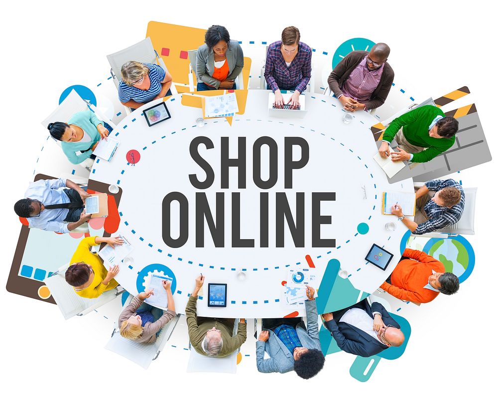 Shop Online E-commerce Marketing Business Concept