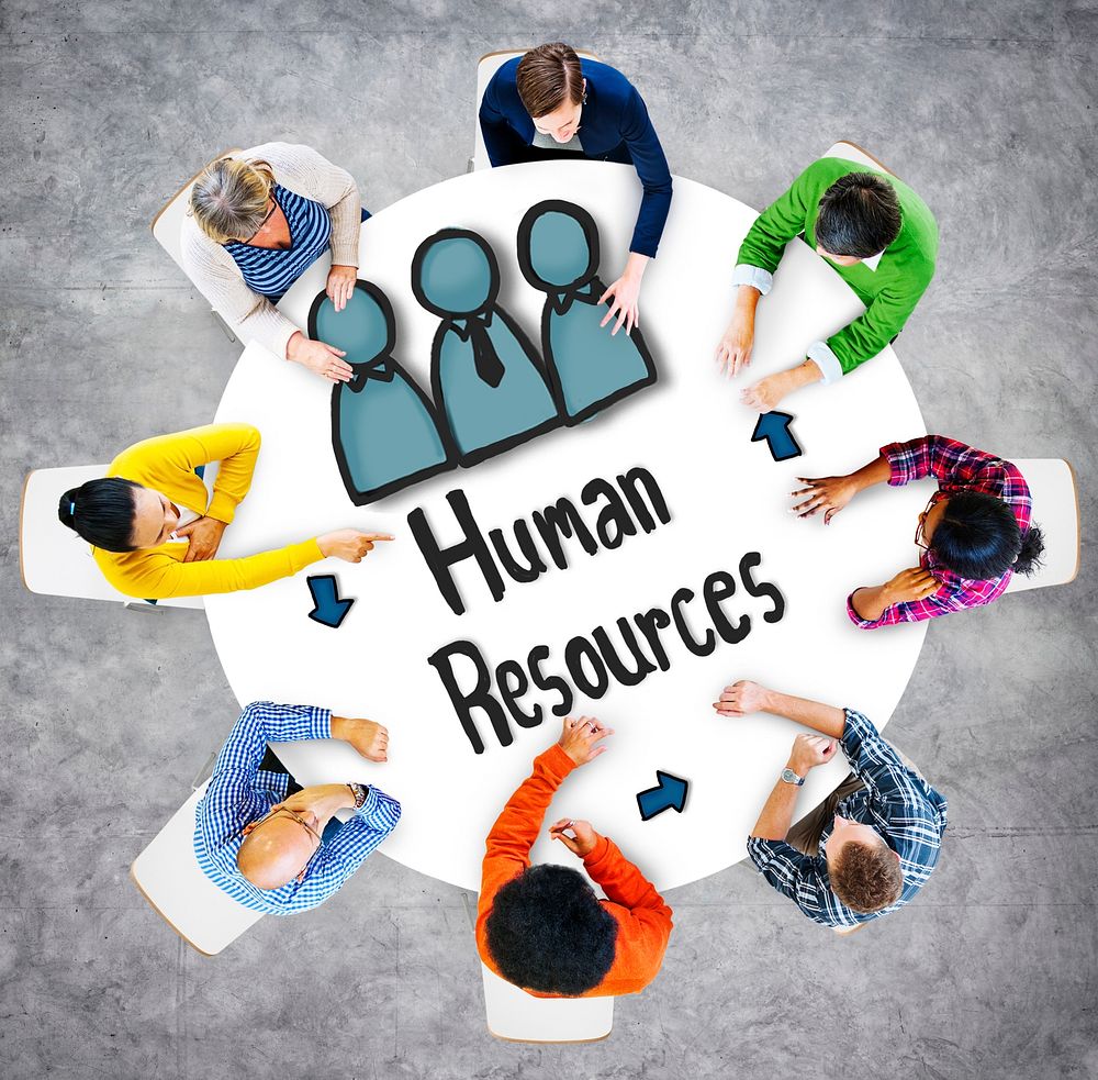 Aerial View People Career Plan Human Resources Concepts