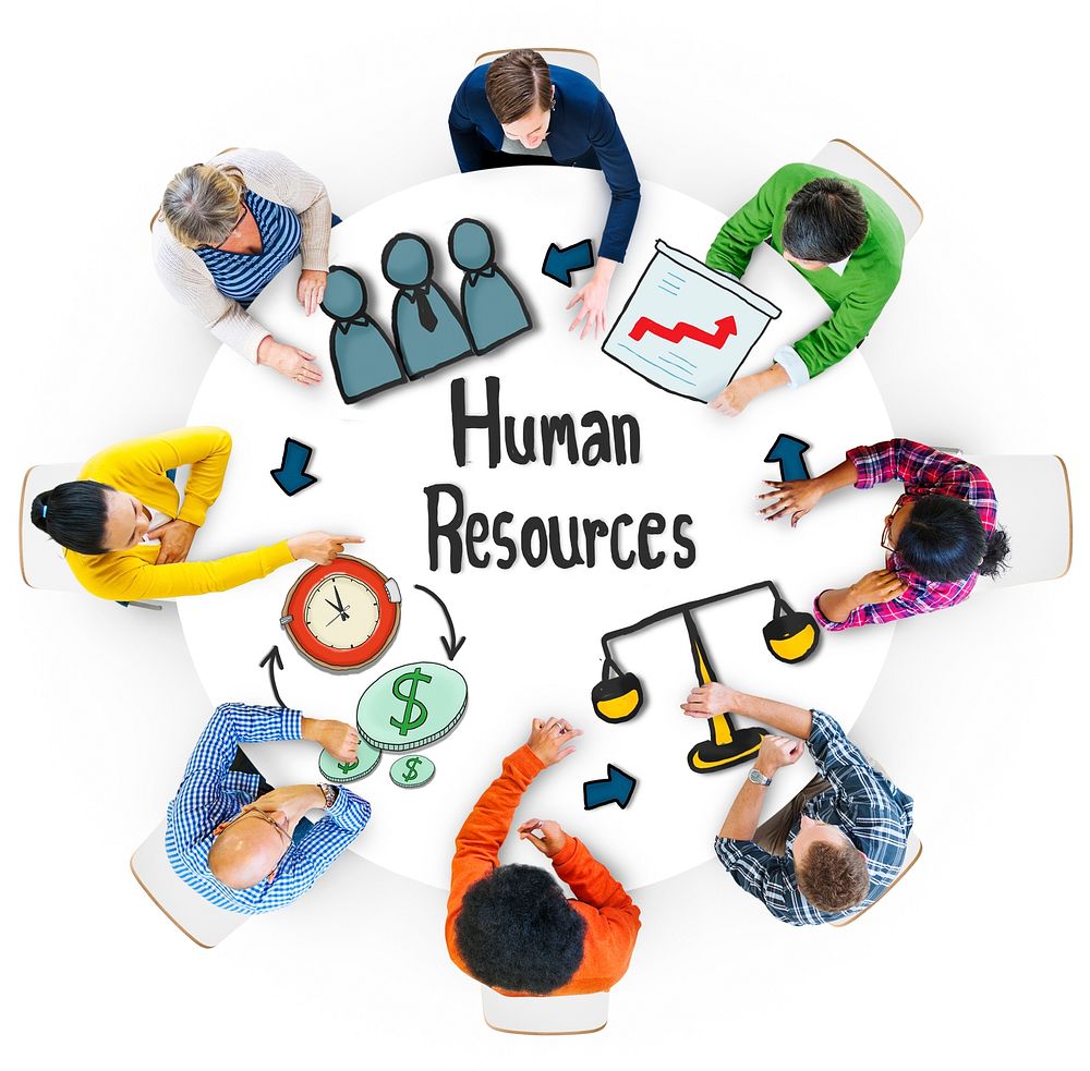 Multiethnic Group of People with Human Resources Concept