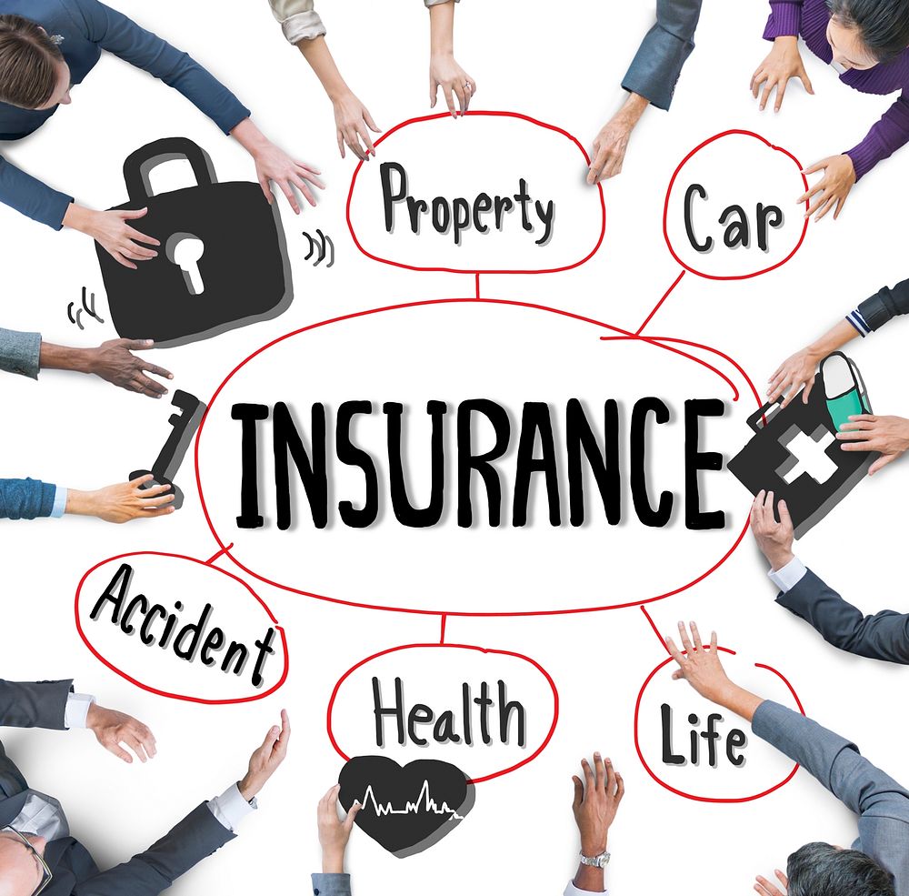Group of Business People with Insurance Concept