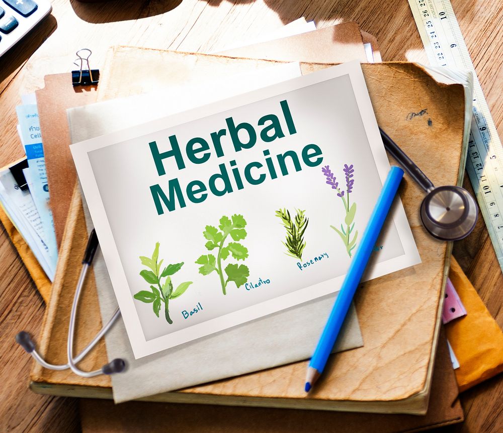 Herbal Medicine Healthcare Wellbeing Concept
