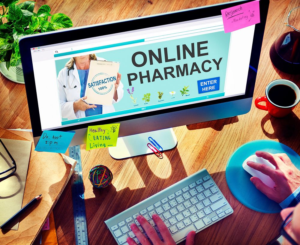 Online Pharmacy Healthcare and Medicine Herbal Medicine Concept