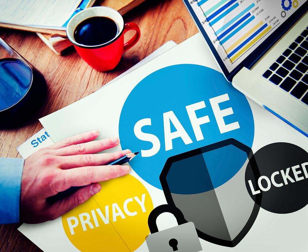 Safe Privacy Locked Security Protection Safe Insurance Concept