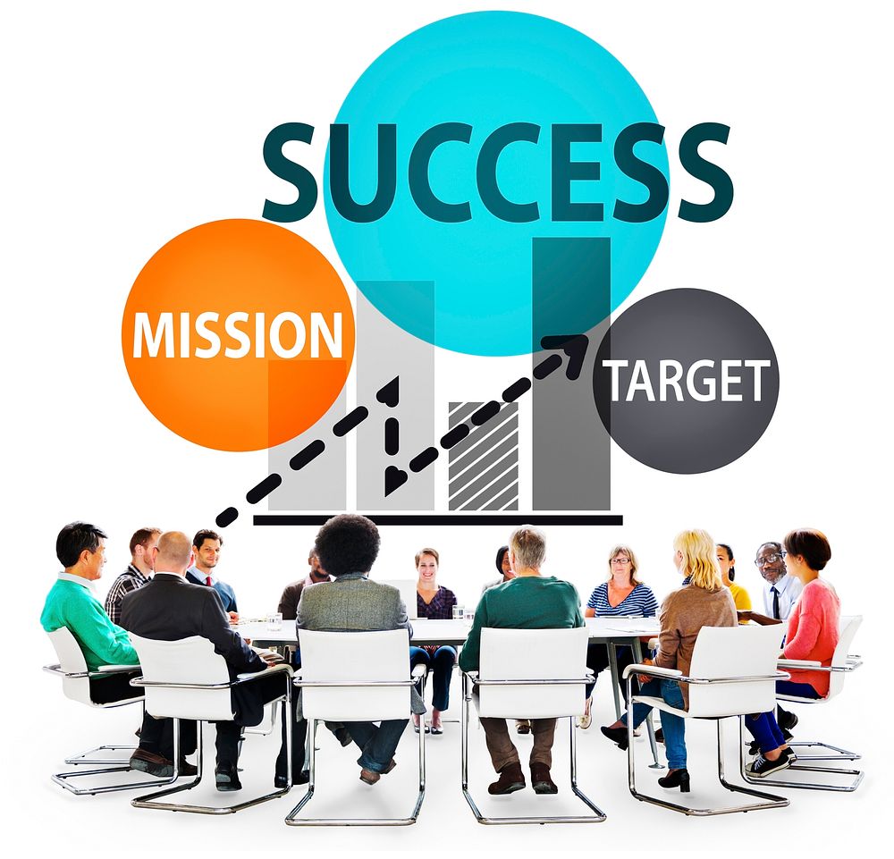 Success Mission Tarket Buisness Growth Planning Concept