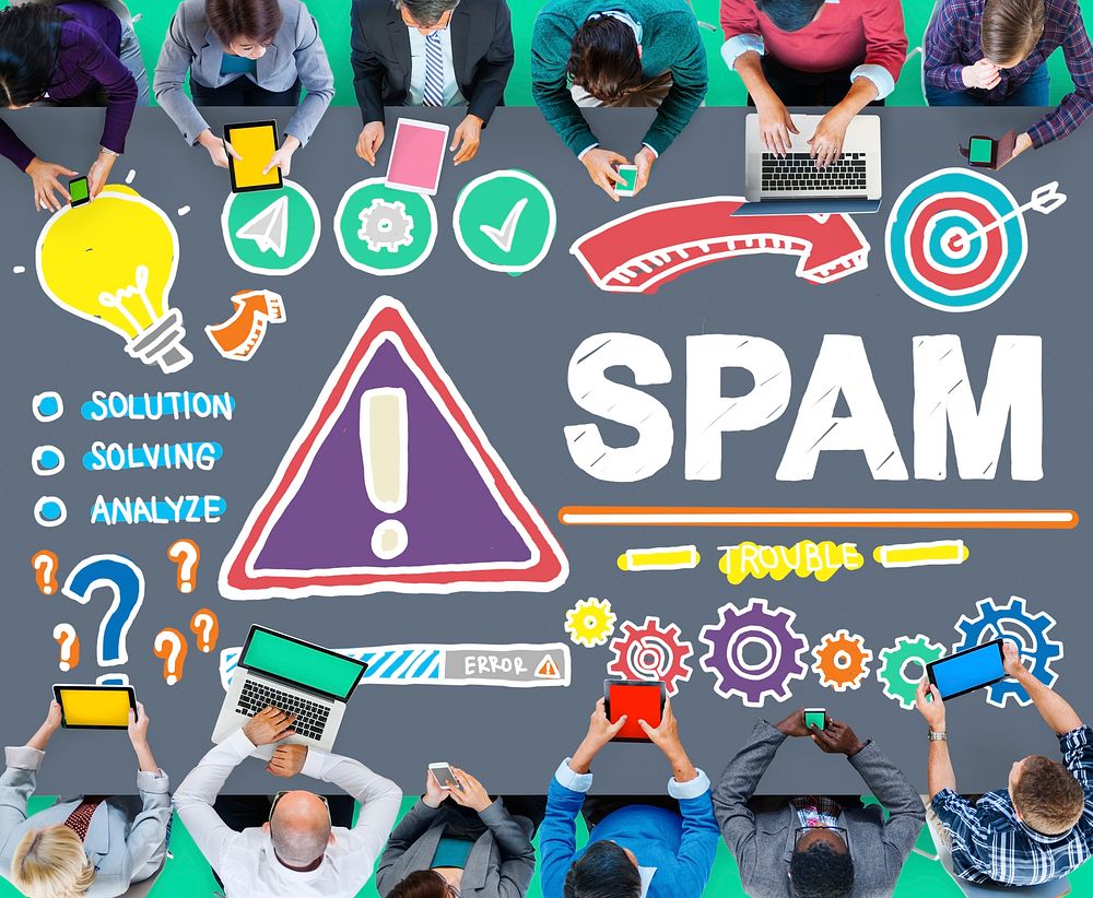 Spam Problem Virus Online Malware Hacking Concept