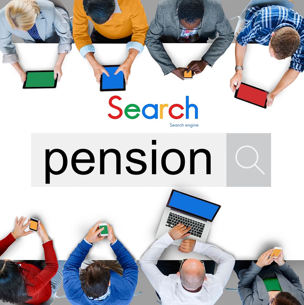 Pension Income Payment Retirement Salary Wage Concept
