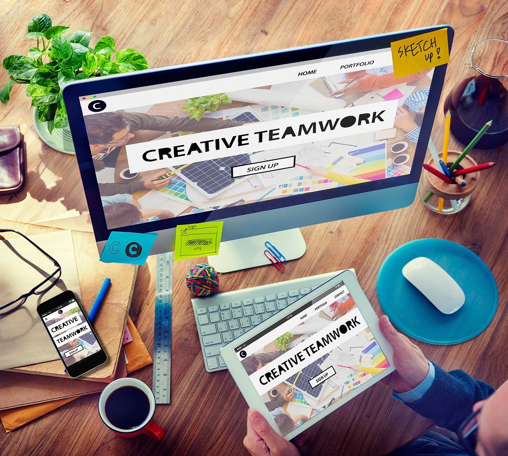 Digital Devices Vision Creative Teamwork Tactic Ideas Concept