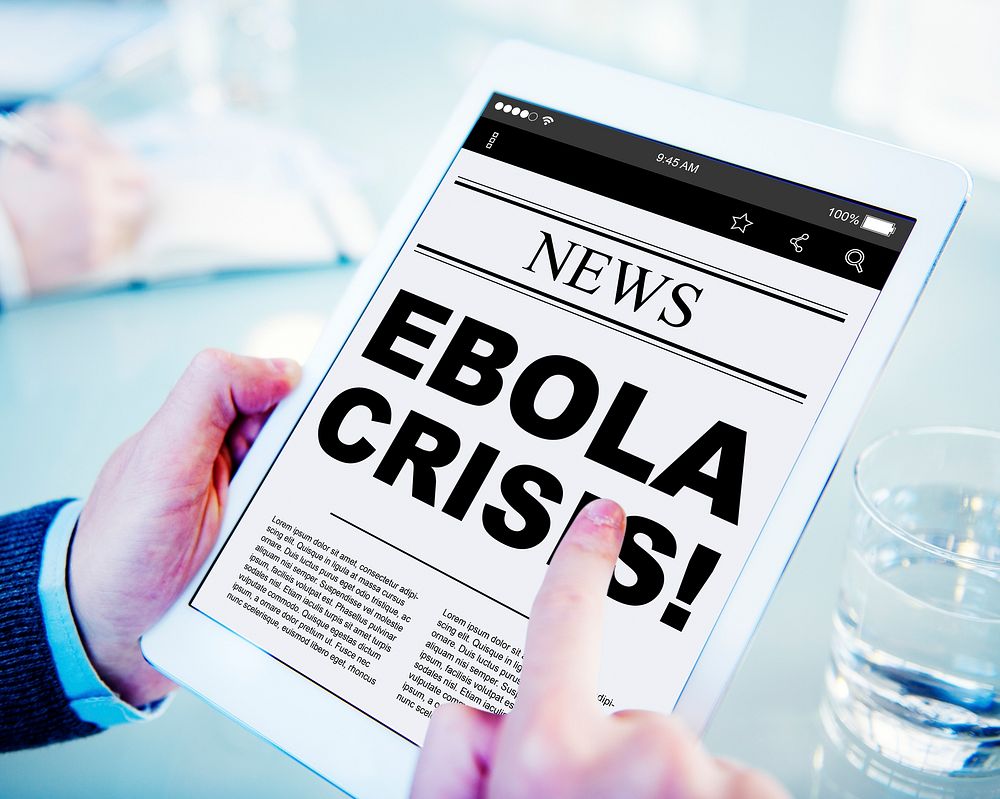 Digital Online Report Breaking News Ebola Crisis Concept