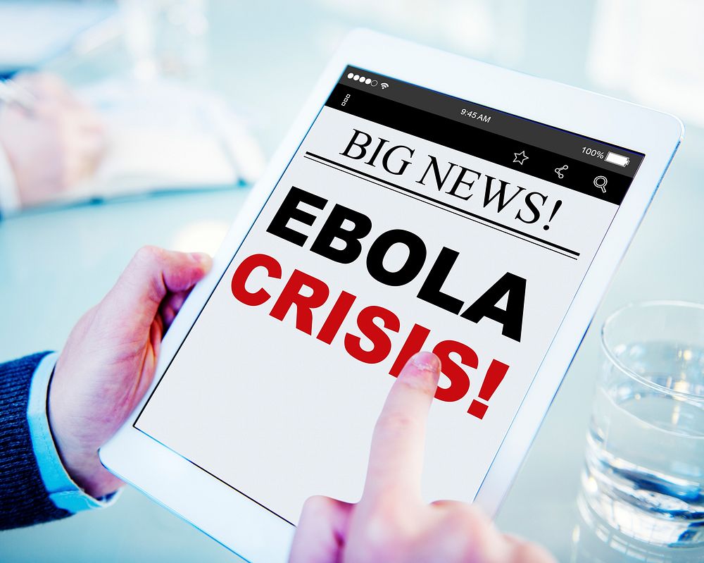 Digital Online News Headline Ebola Crisis Concept