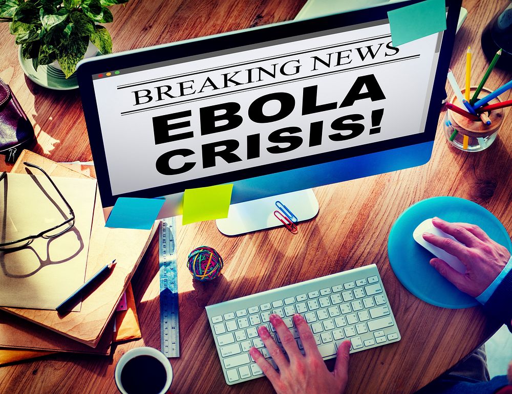 Digital Online Breaking News Ebola Crisis Concept