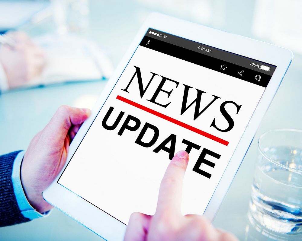 Digital Online News Headline Update Concept