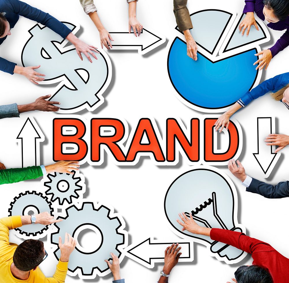 Brand Name Trademark Identity Branding Diverse People Concept