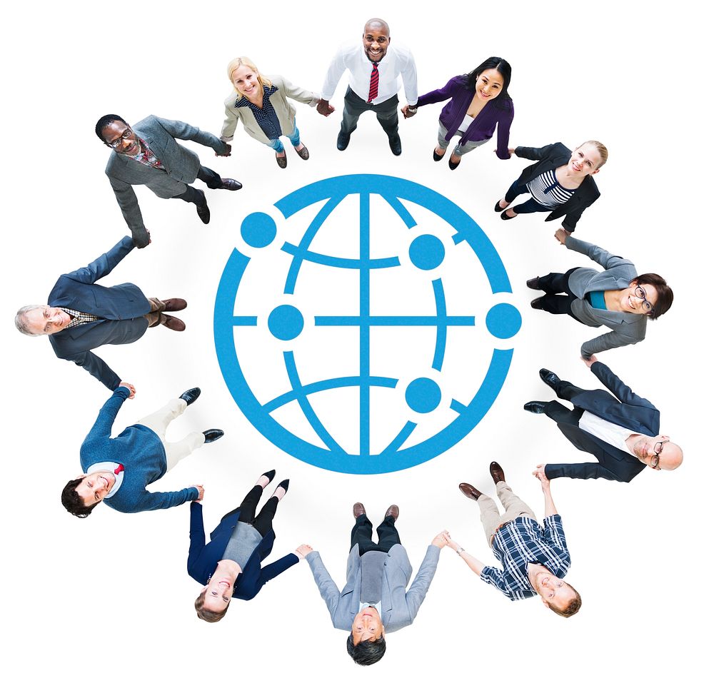 Diverse People with Togetherness Concepts and Globe Symbol